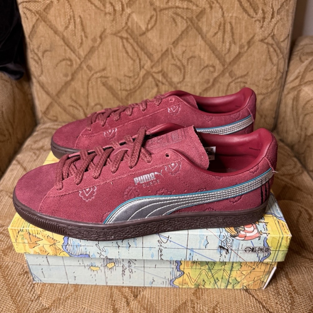 One Piece X Puma Suede Red Hair Pirates Shanks Size 9— 396521 - 01